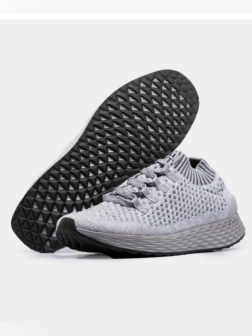 NOBULL Light Gray Knit Sneakers W9 M7.5